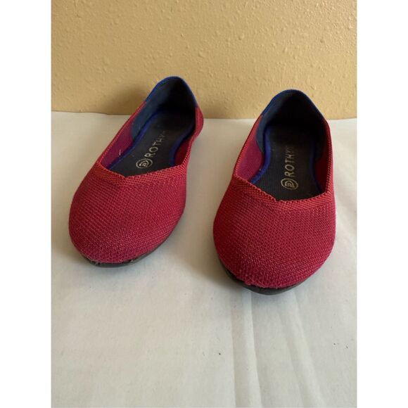 Rothy's The Flat Shoes Round Toe Red  Upper  Womens Size 6.5 - Picture 4 of 11